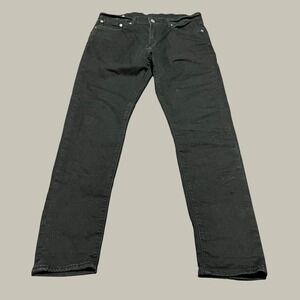 Levis Premium 512 Slim Taper Mens Big "E" Black Denim Jeans 33x30‎ 28833-0013